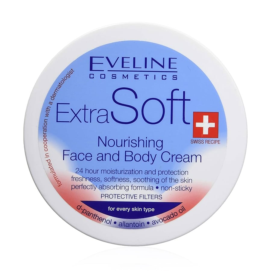 Крем для обличчя та тіла Eveline Cosmetics Extra Soft живильний, для всіх типів шкіри, 200 мл