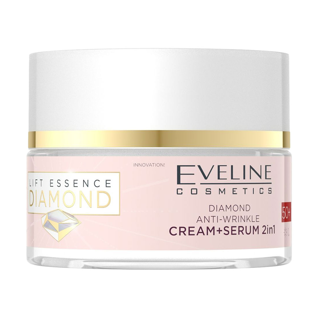 Крем-сироватка для обличчя Eveline Cosmetics Lift Essence Diamond Cream + Serum 2 in 1 50+, 50 мл